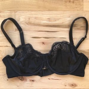 Marks & Spencer - Black Satin Bra, 36B